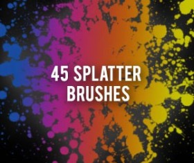 Spetter and splash with splatter Photoshop Brushes