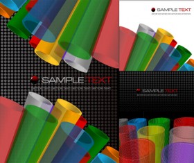 Exquisite colorful backgrounds vector