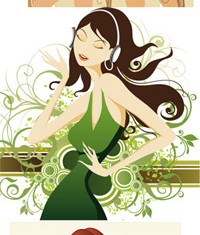 Beauty and the pattern vector