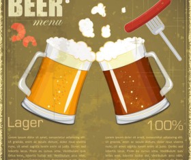 Retro beer design vector