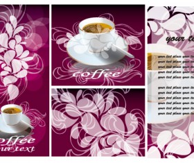 Coffee and Decorative pattern design elements