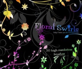 Floral Swirl Photoshop Brushes