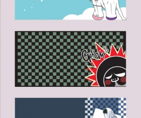 Business card design elements Vector Graphic