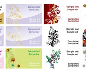 Flowers style card template 02