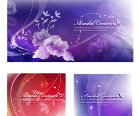 Shiny Flowers curve  vector