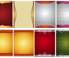 Gorgeous Decorative pattern background vector set