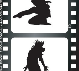 Dance film vector