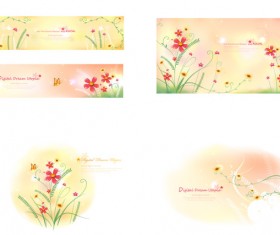 Fresh flower background 01 art vector