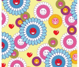 Flowers Expression background vector set