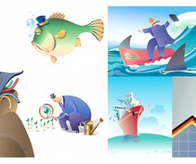 Cartoon Business illustration vector graphic