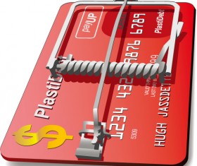 Credit card trap vector