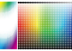 Abstract colored circular background