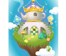 lovely cartoon scene set 02 vector