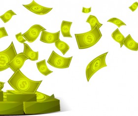 Paper money Fly away design