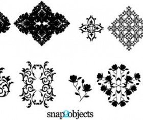 Four Vector Floral Ornaments