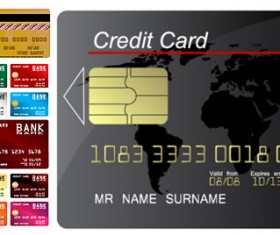 Credit card template design vector