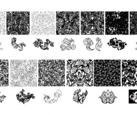 Black Decorative pattern background