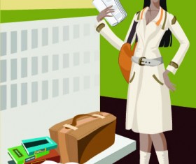 Stylish office people set 23 vector