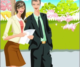 Stylish office people Set 24 vector