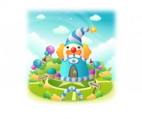 lovely cartoon scene set 15 vector