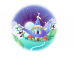 lovely cartoon scene set 17 vector