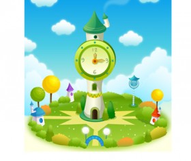 lovely cartoon scene set 20 vector