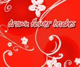 drawn floral Photoshop Brushes