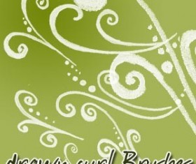 drawn curly Photoshop Brushes