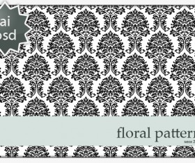 Floral black backgrounds design vector