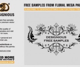 floral samples vector graphic