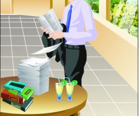 Stylish office people set 27 vector