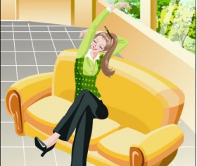 Stylish office people set 30 vector