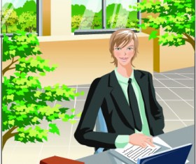 Stylish office people set 31 vector