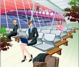 Stylish office people set 32 vector