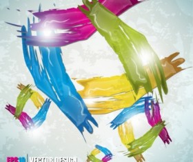 color paint splashes background 02 vector