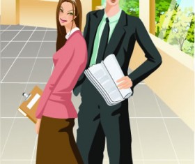 Stylish office people set 33 vector