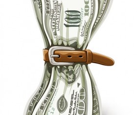 dollar and the belt design vector