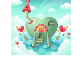 lovely cartoon scene set 25 vector