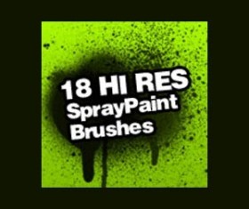 Spray Paint Splatter Photoshop Brushes
