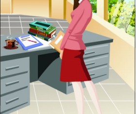 Stylish office people set 29 vector