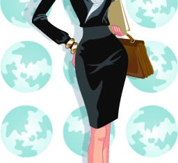 Stylish office people set 43 vector