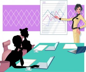 Stylish office people set 45 vector