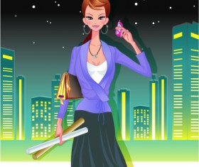 Stylish office people set 46 vector