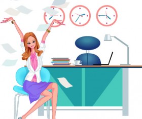 Stylish office people set 50 vector