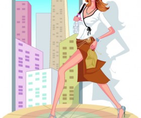 Stylish office people set 52 vector