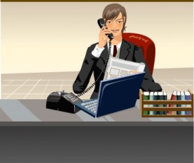 Stylish office people set 53 vector