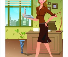 Stylish office people set 54 vector