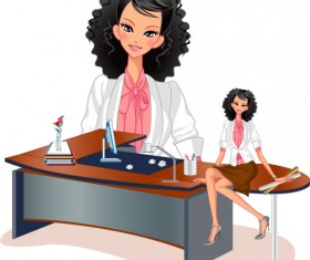 Stylish office people set 55 vector