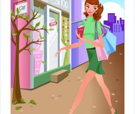 Stylish office people set 57 vector