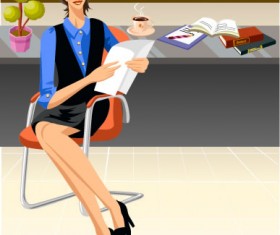 Stylish office people set 60 vector